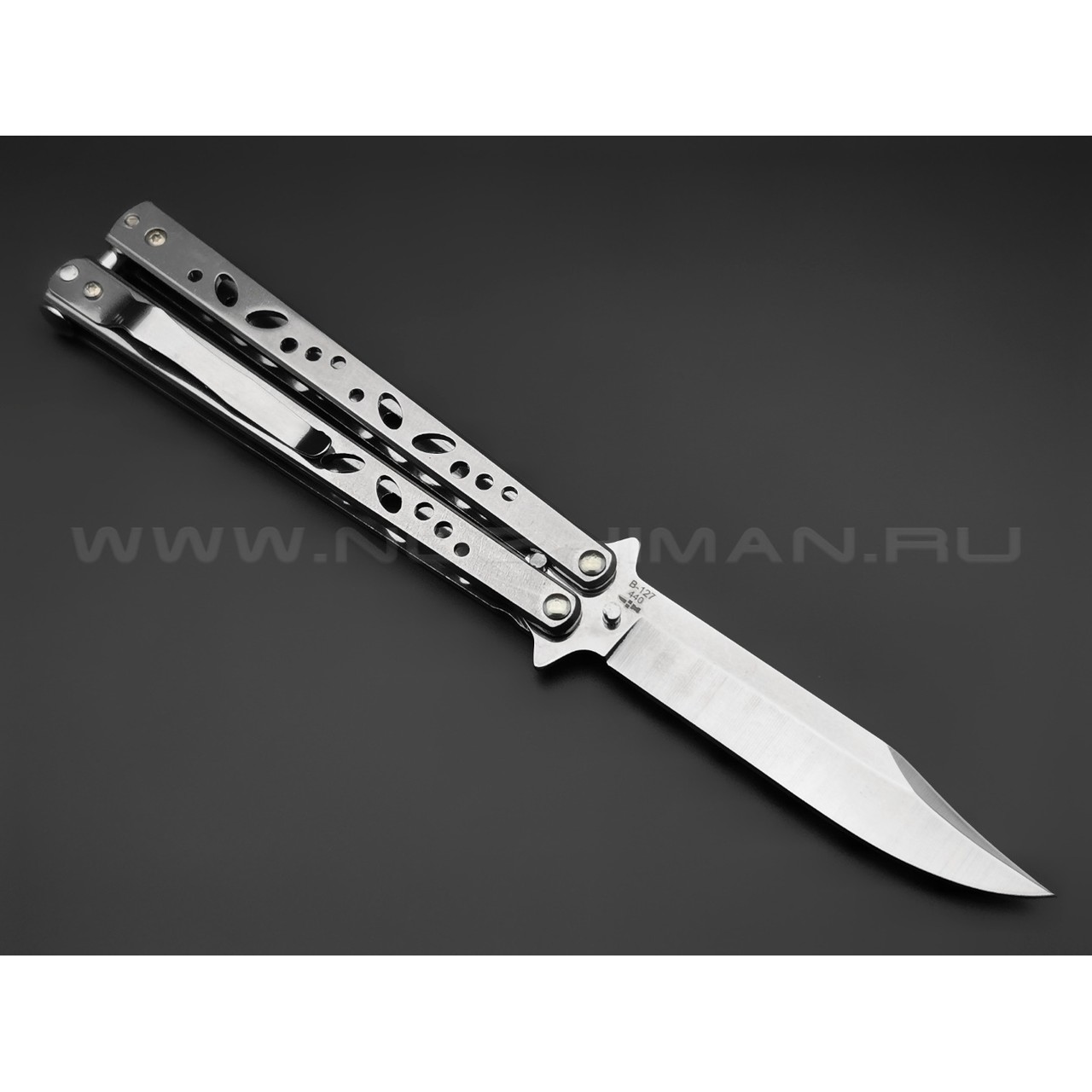 Нож балисонг "Frost" B-127 сталь 440, рукоять Stainless steel (Ножемир)
