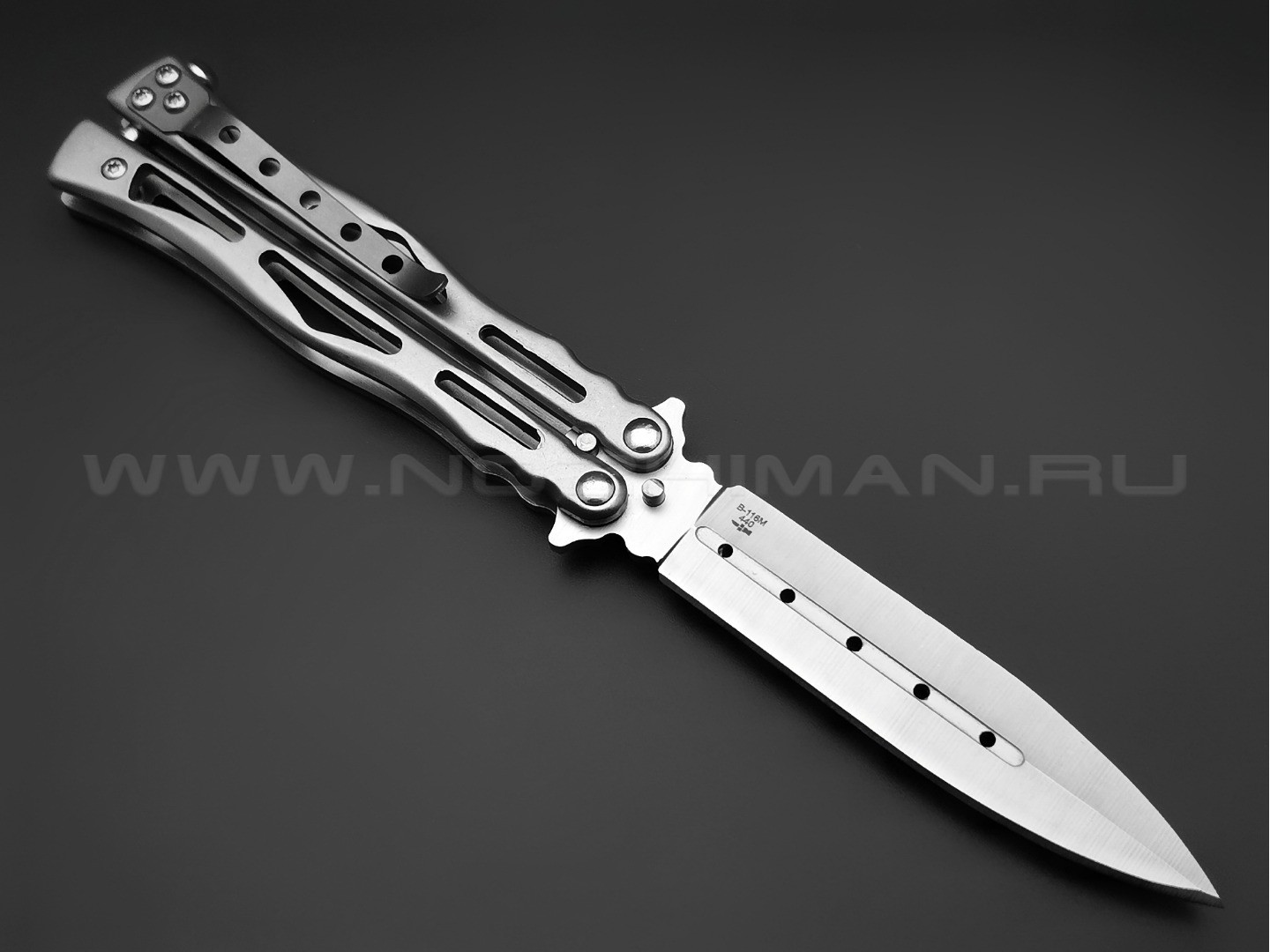 Нож балисонг "Джокер" B-116M сталь 440, рукоять Stainless steel (Ножемир)