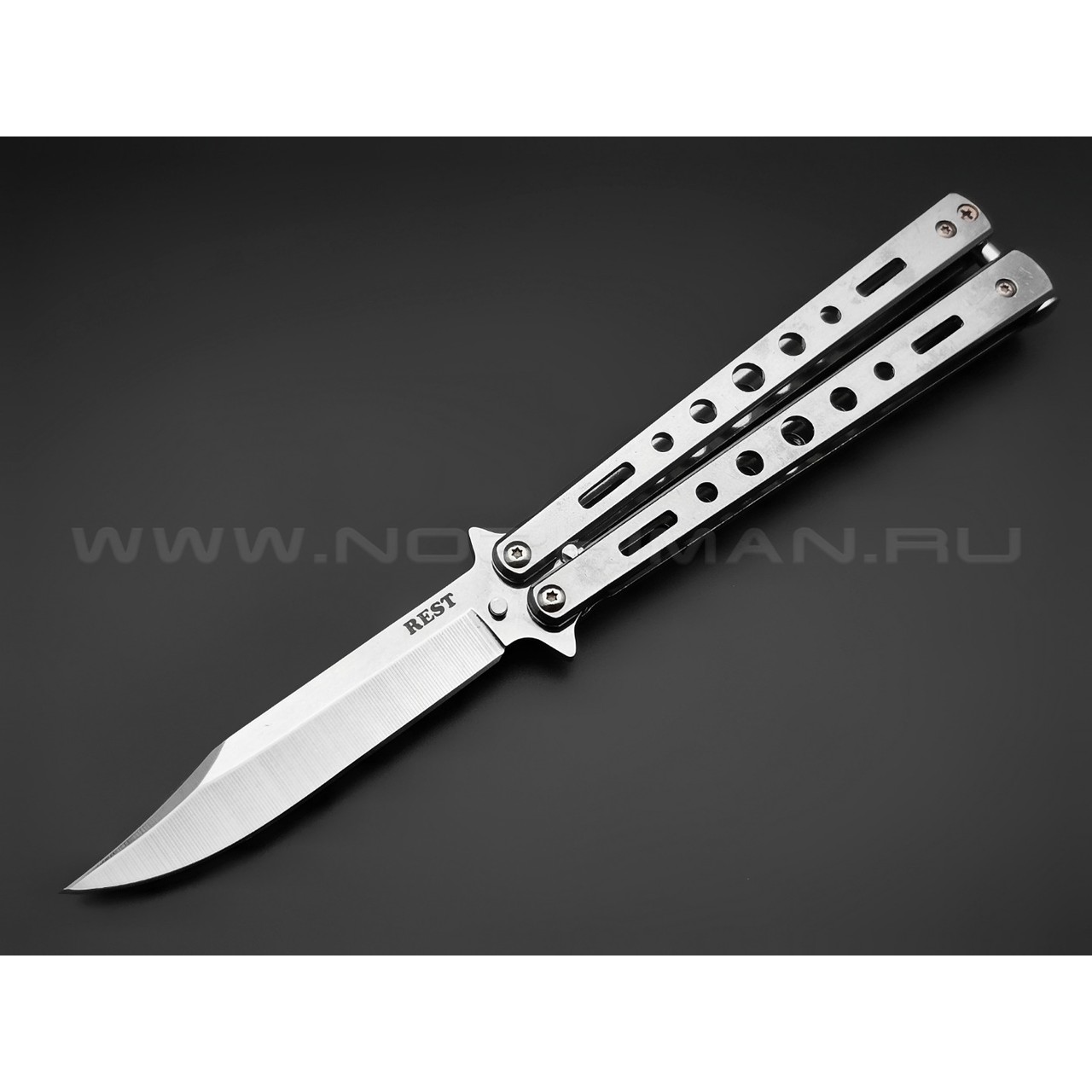 Нож балисонг "Rest" B-129 сталь 440, рукоять Stainless steel (Ножемир)