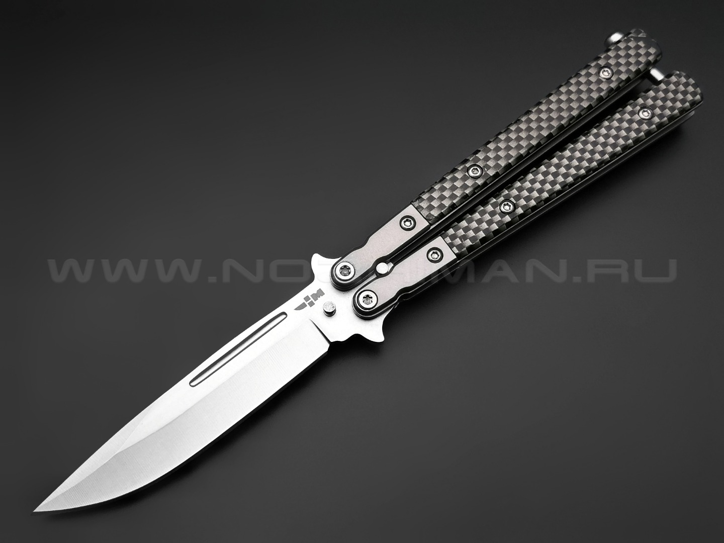 Нож балисонг "Чёткий расклад" B-100CF сталь 440, рукоять Stainless steel (Ножемир)