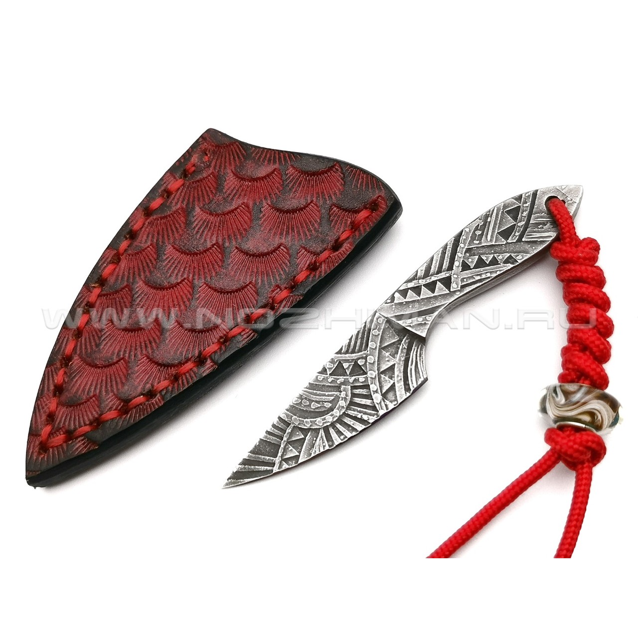 Волчий Век нож Микро МасичЬка Custom Red сталь M390 WA