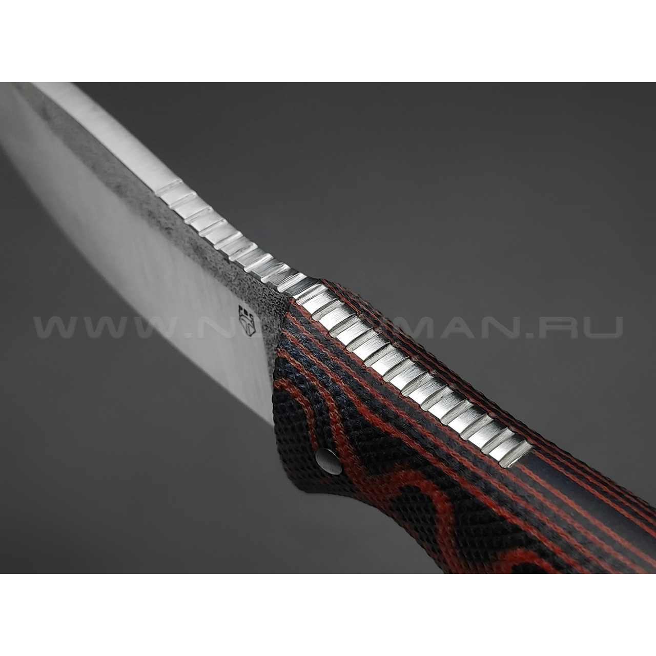 РВС нож Круглый сталь N690, рукоять микарта