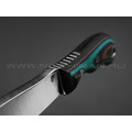 РВС нож Двояк сталь N690, рукоять микарта black & green