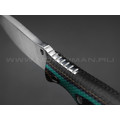 РВС нож Двояк сталь N690, рукоять микарта black & green