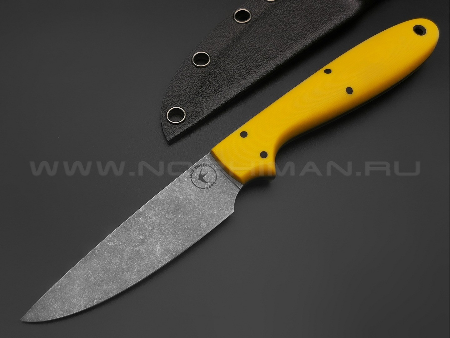 Apus Knives нож Wilson сталь N690, рукоять G10 Yellow
