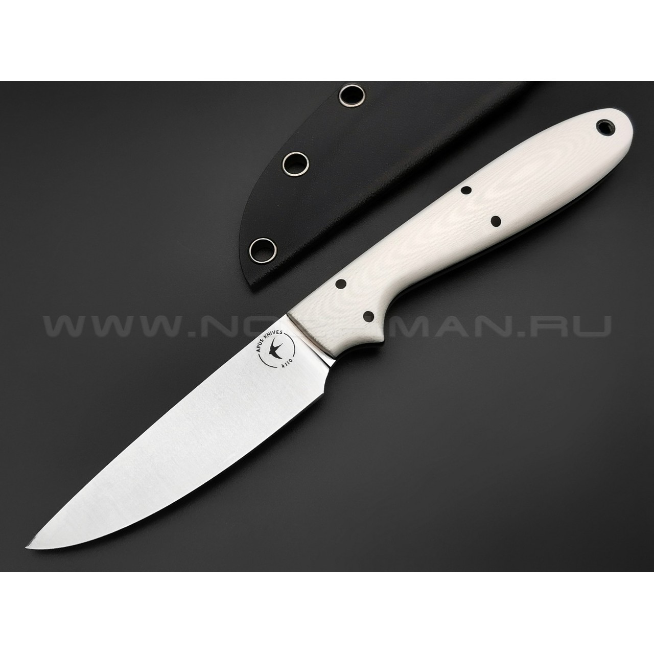 Апус нож Wilson сталь K110, рукоять G10 white & black