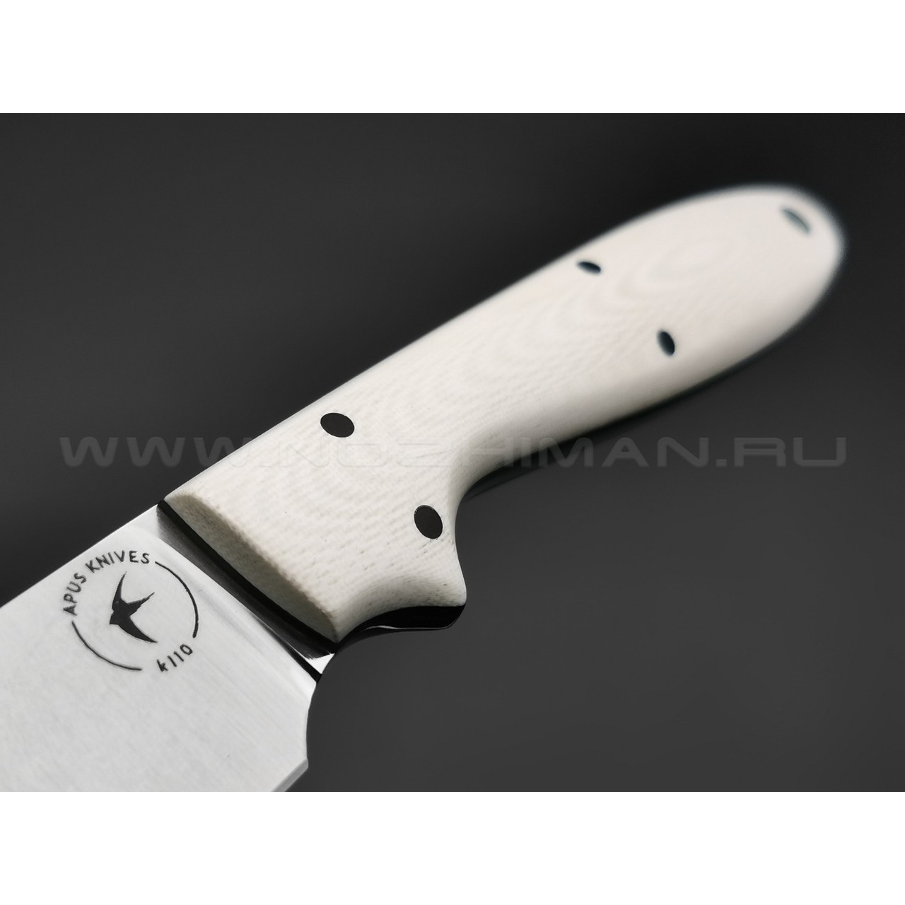 Апус нож Wilson сталь K110, рукоять G10 white & black