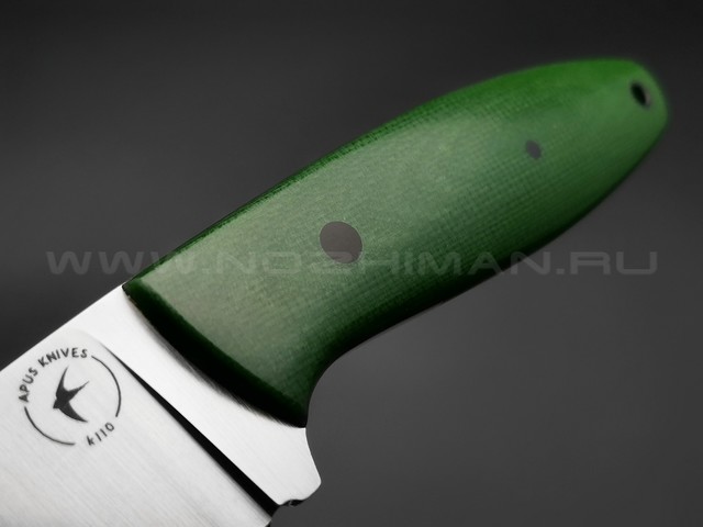 Apus Knives нож Shorty сталь K110, рукоять Micarta green