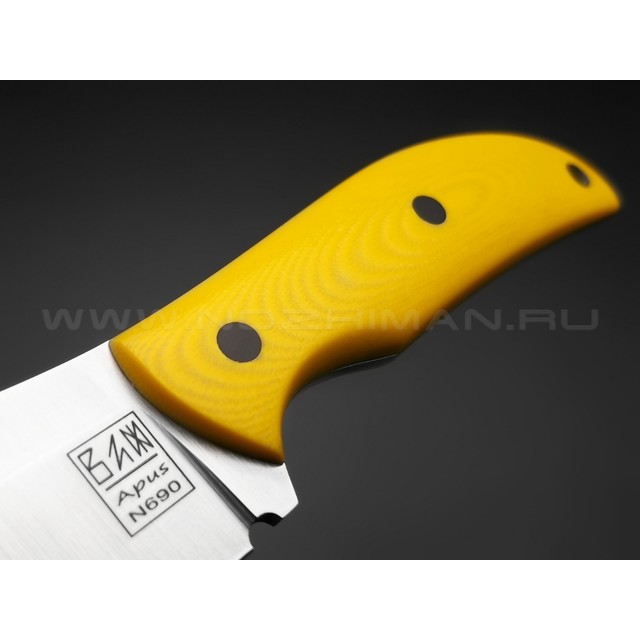 ZH Knives нож Palmistry сталь N690, рукоять G10 Yellow