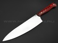 Кухонный нож Шеф №1, сталь N690, рукоять G10 black & red (Товарищество Завьялова)