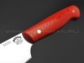 Кухонный нож Овощной №1, сталь N690, рукоять G10 red & orange (Товарищество Завьялова)