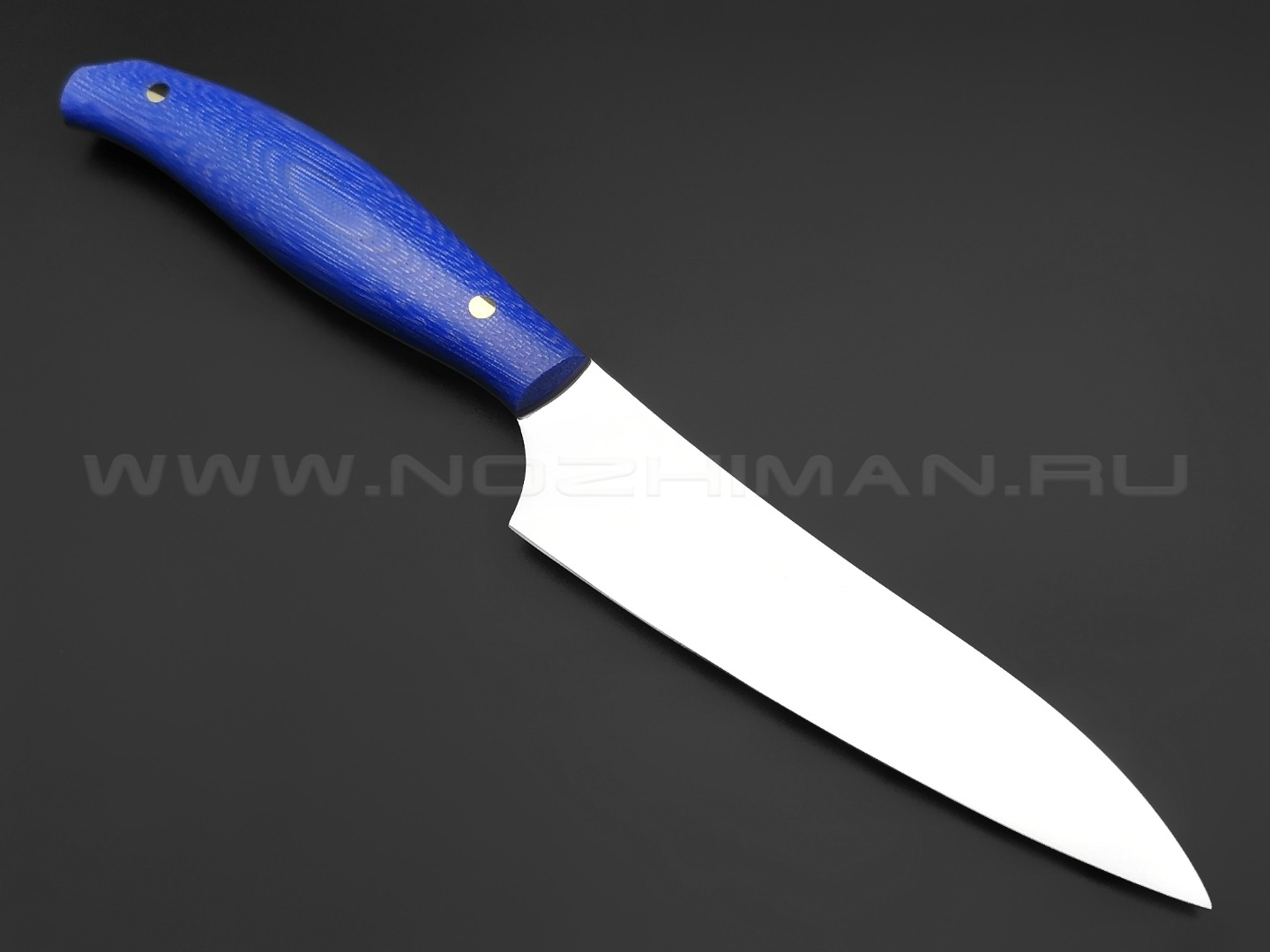 Кухонный нож Овощной №2, сталь N690, рукоять G10 blue (Товарищество Завьялова)