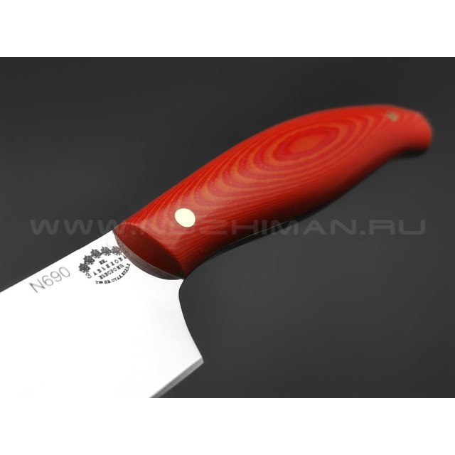 Кухонный нож Овощной №2, сталь N690, рукоять G10 red & orange (Товарищество Завьялова)