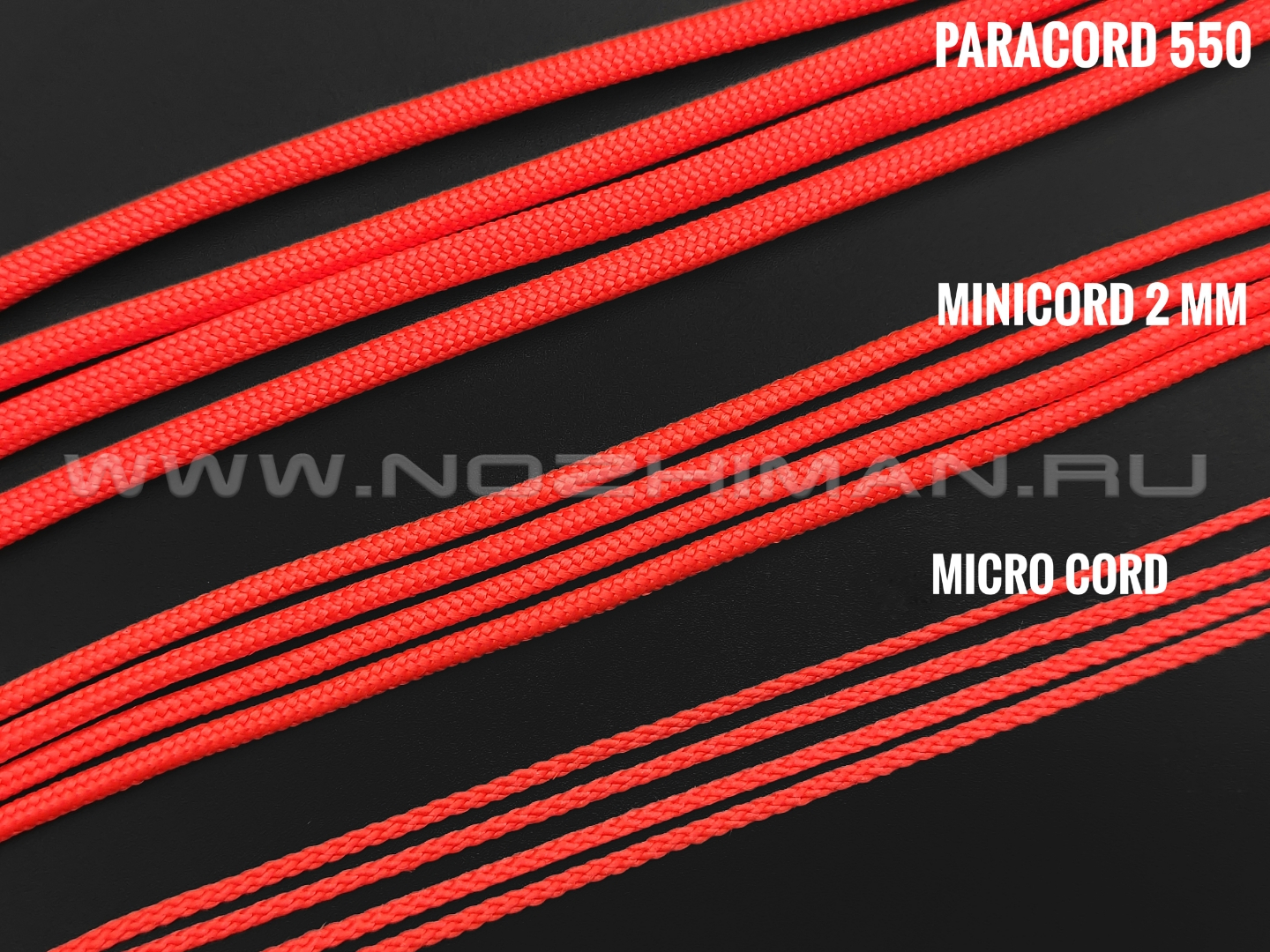 Micro Cord Black & Red