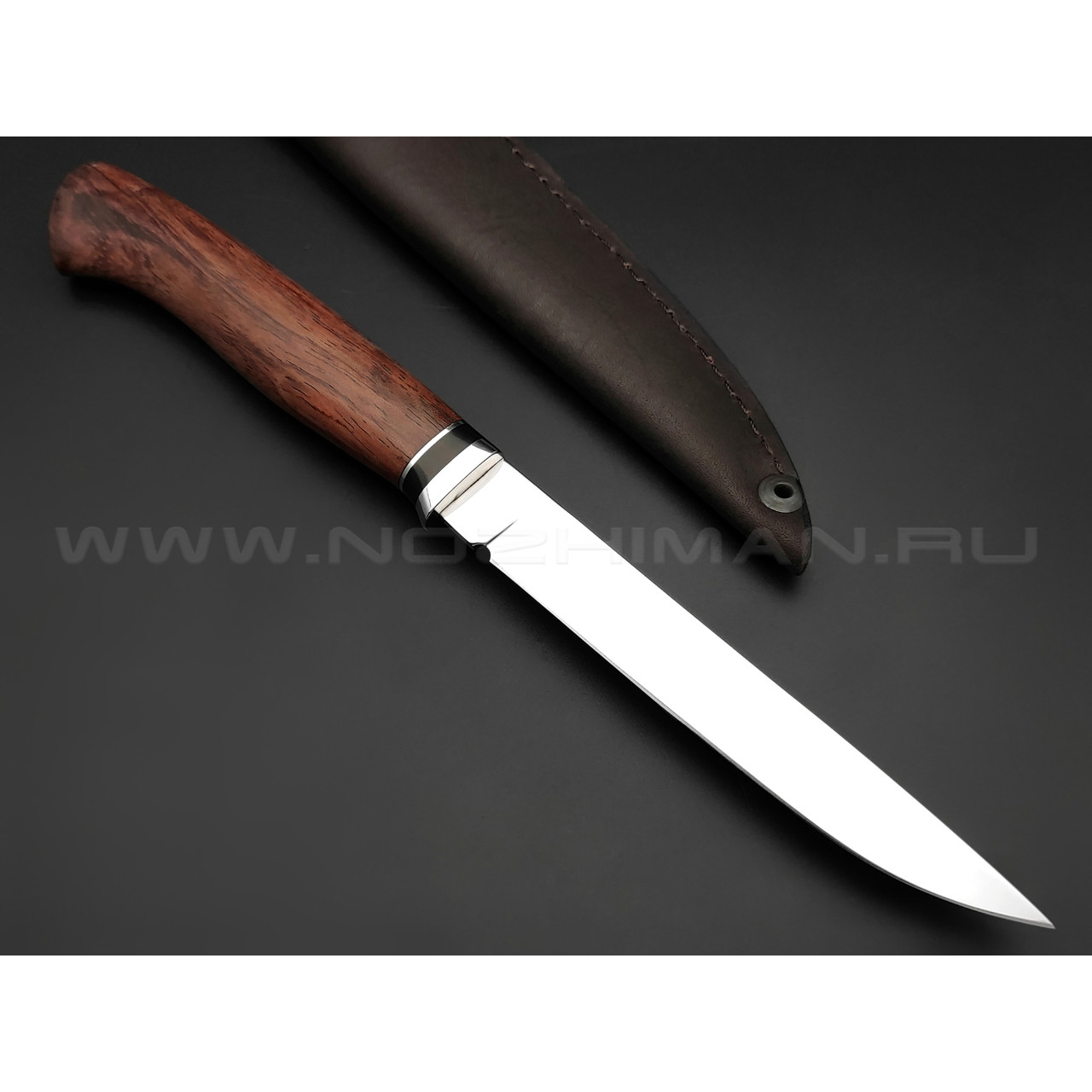 Нож "Осётр" сталь 95Х18, рукоять дерево бубинга (Мастерская Наследие)