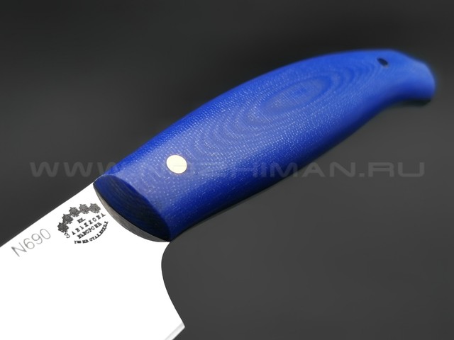 Товарищество Завьялова нож Филейный-МК сталь N690, рукоять G10 blue