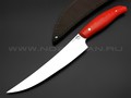 Филейный нож №2, сталь N690, рукоять G10 red & orange (Товарищество Завьялова)
