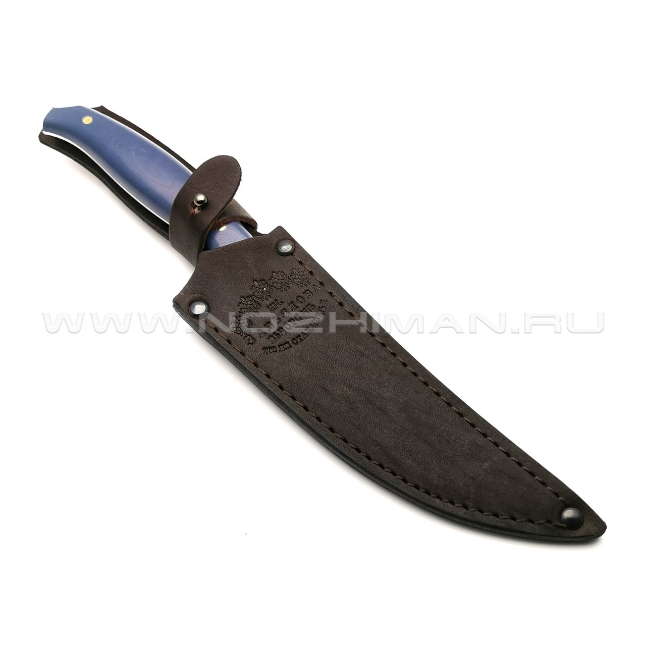 Филейный нож №2, булатная сталь, рукоять G10 navy (Мастерская Наследие)