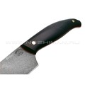 Большой филейный нож №2, булатная сталь, рукоять G10 black (Товарищество Завьялова)