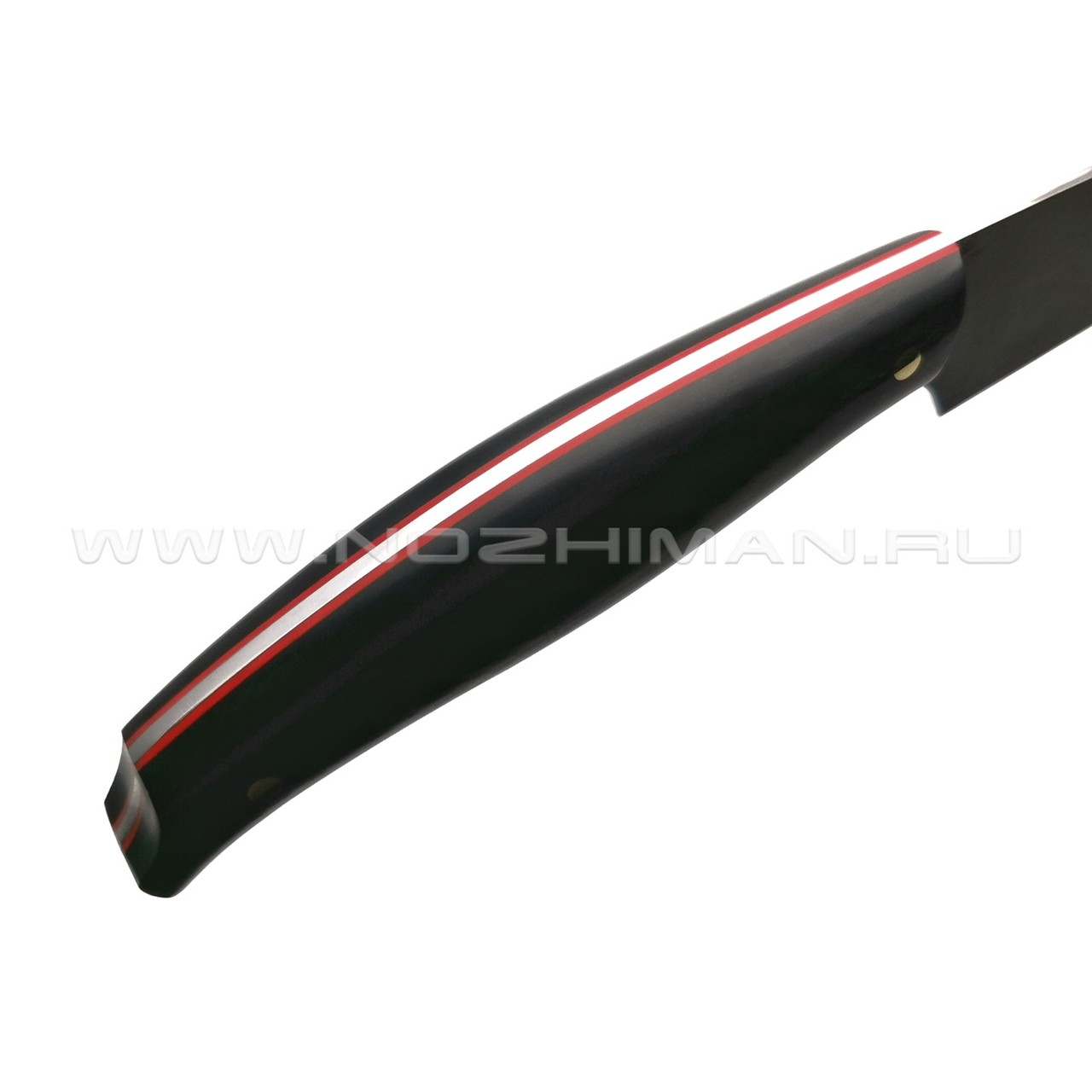 Большой филейный нож №2, булатная сталь, рукоять G10 black (Товарищество Завьялова)