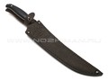 Большой филейный нож №2, булатная сталь, рукоять G10 black (Товарищество Завьялова)