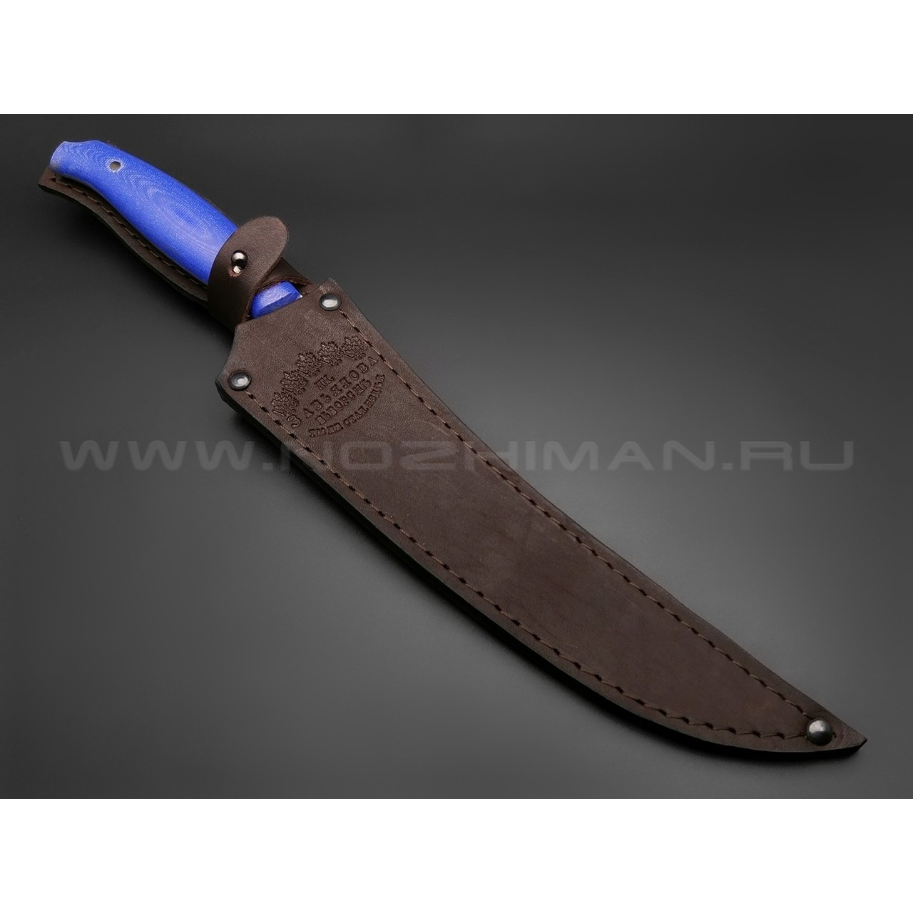 Большой филейный нож №2, сталь N690, рукоять G10 blue (Товарищество Завьялова)