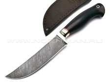 Товарищество Завьялова нож Пчак-М сталь Дамаск, рукоять дерево граб, мельхиор