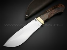 Нож "Аврора-2" сталь Vanadis 10, рукоять карельская береза, латунь (Мастерская Наследие)