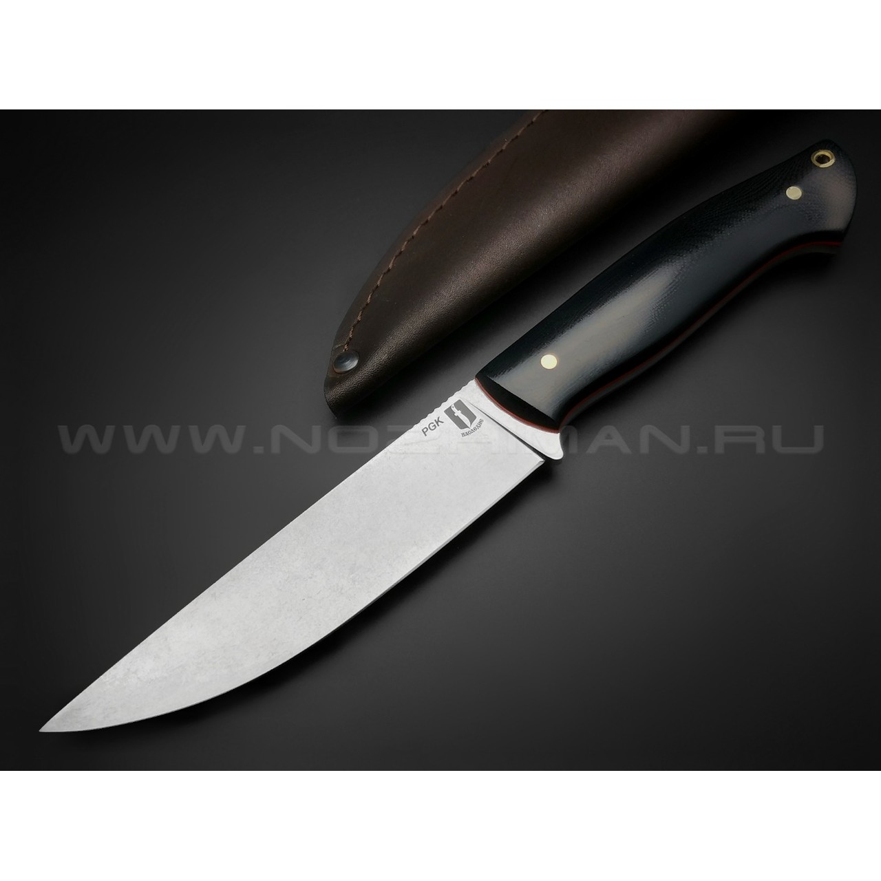 Нож "Граф Шереметьев" сталь PGK, рукоять G10 black (Мастерская Наследие)