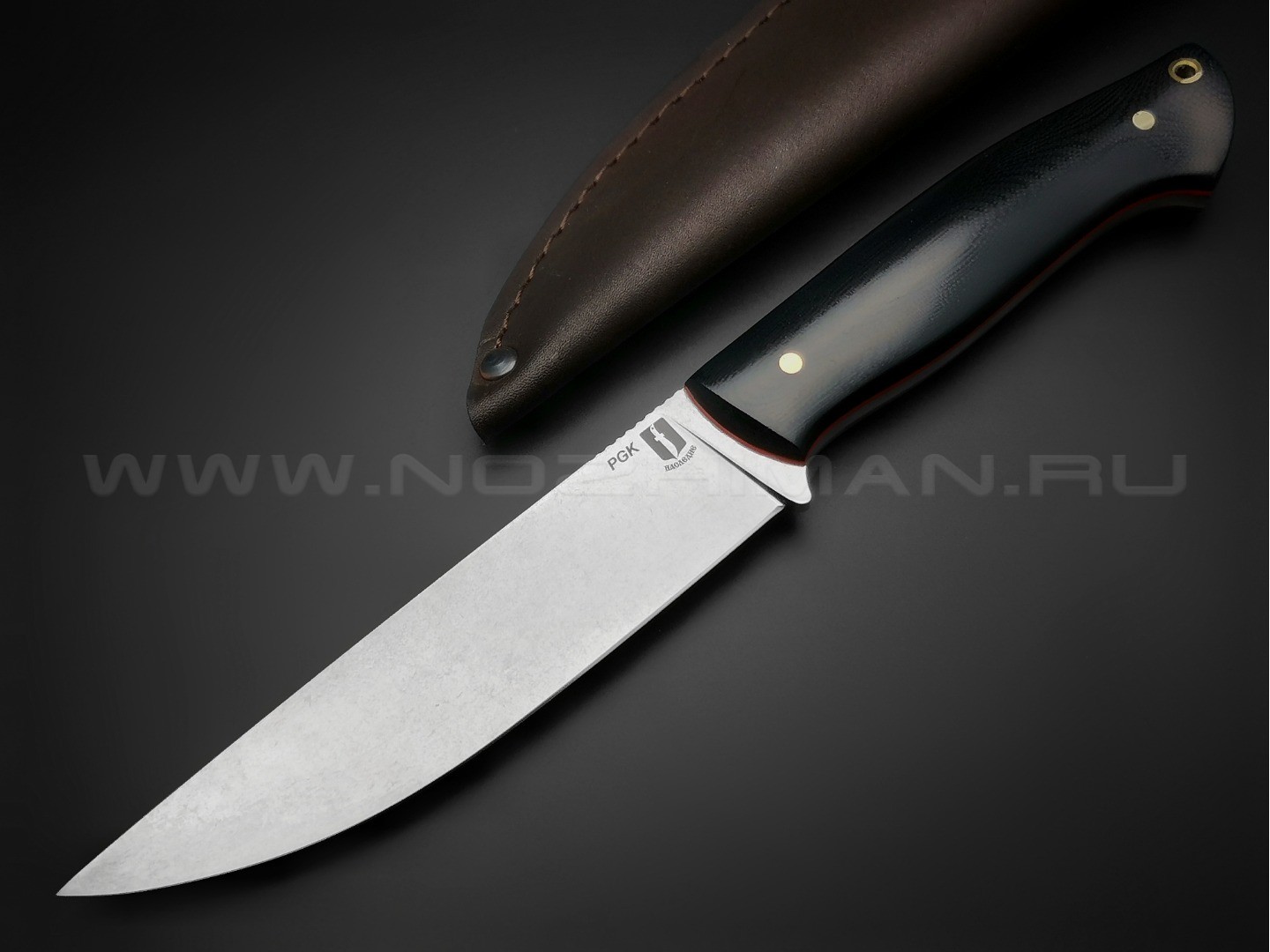 Нож "Граф Шереметьев" сталь PGK, рукоять G10 black (Мастерская Наследие)