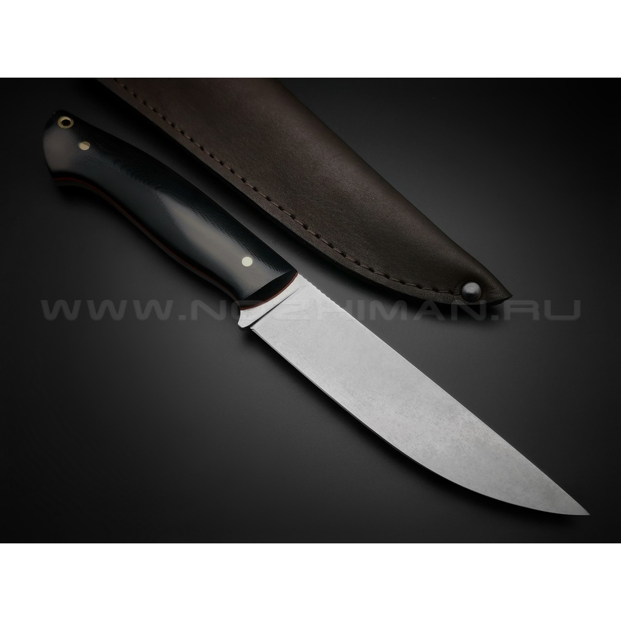 Нож "Граф Шереметьев" сталь PGK, рукоять G10 black (Мастерская Наследие)