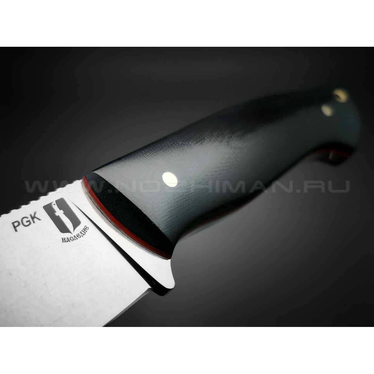 Нож "Граф Шереметьев" сталь PGK, рукоять G10 black (Мастерская Наследие)