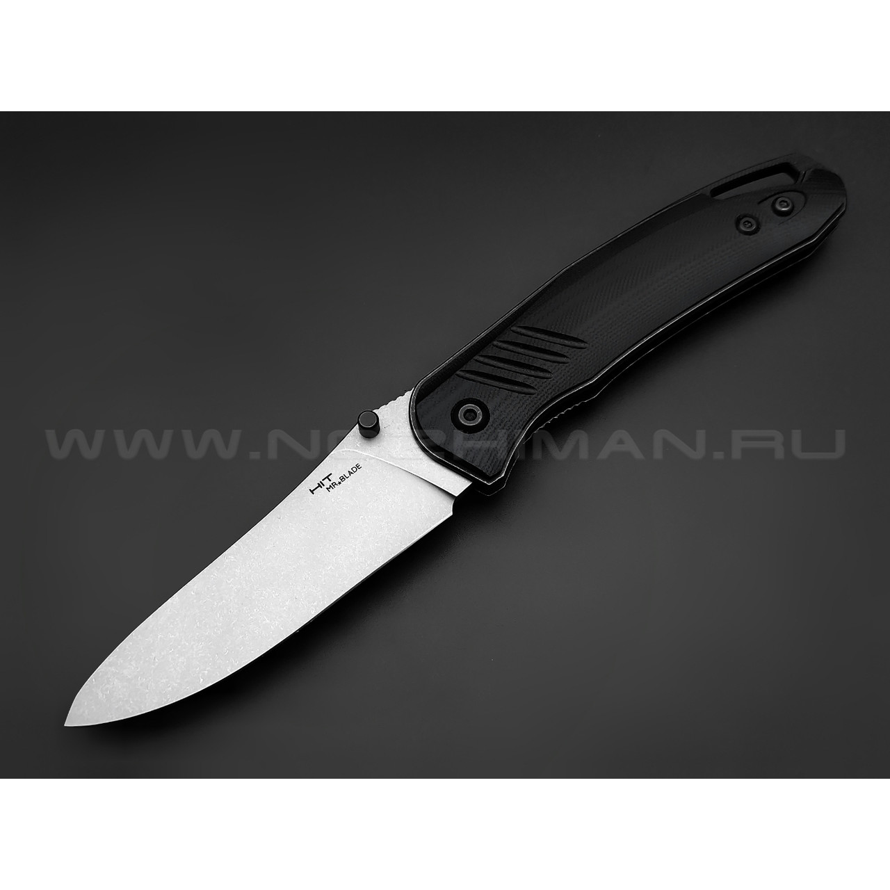Mr.Blade нож HIT сталь D2 стоунвош, рукоять G10 black (автограф Сергея Селина)