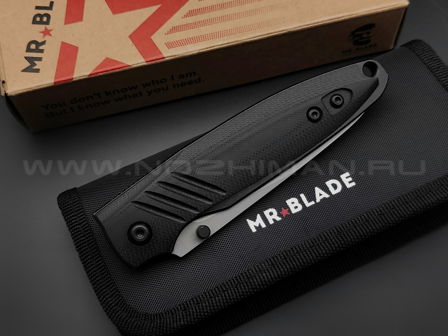 Mr.Blade нож Shot сталь D2 stonewash, рукоять G10 black