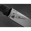 Mr.Blade нож Shot сталь D2 стоунвош, рукоять G10 black (автограф Сергея Селина)