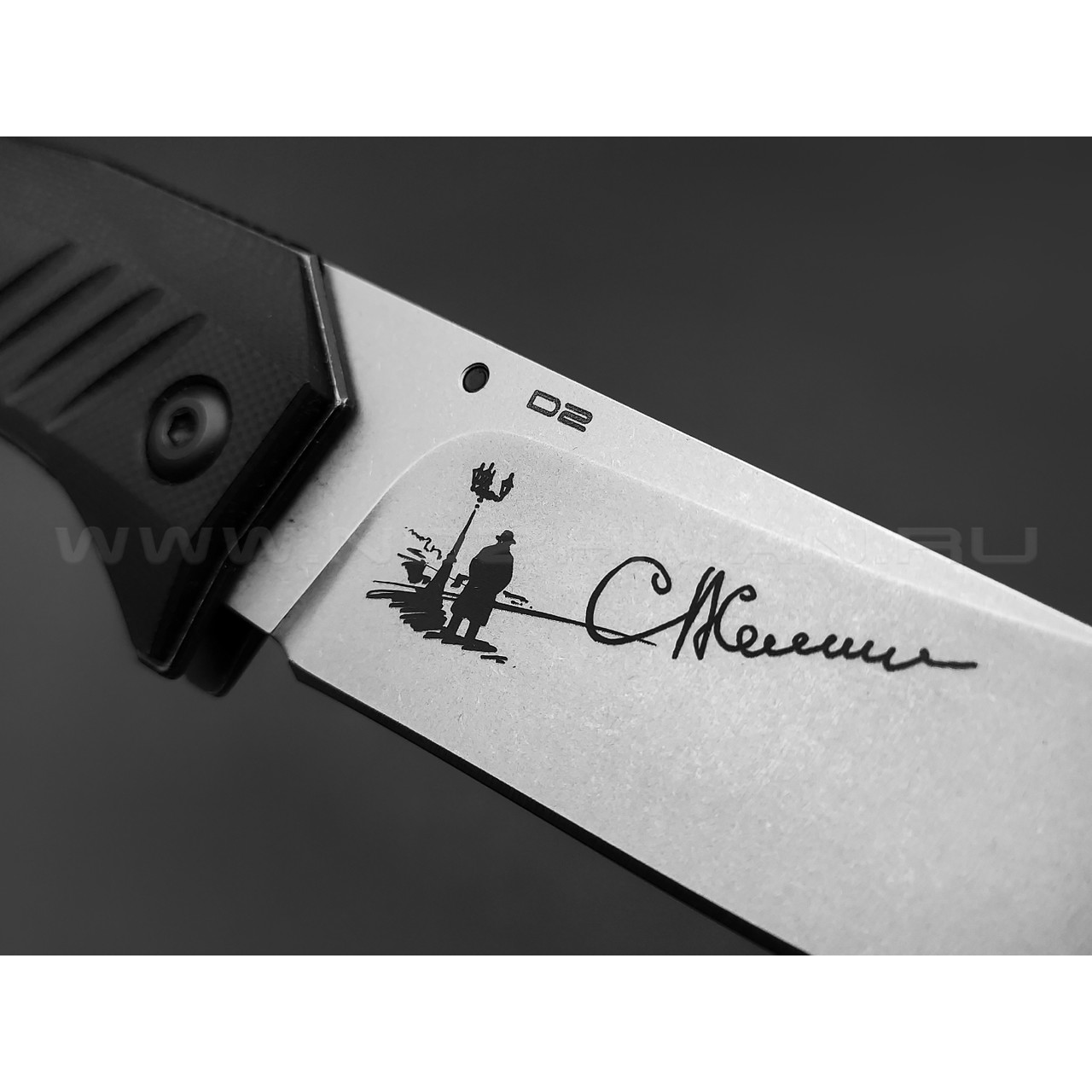 Mr.Blade нож Bang сталь D2 стоунвош, рукоять G10 black (автограф Сергея Селина)