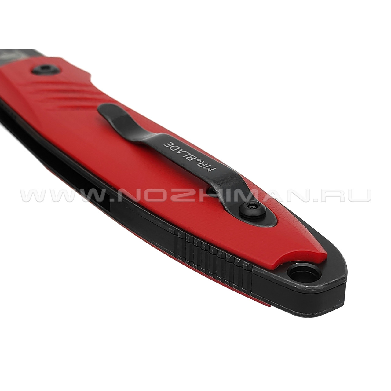 Mr.Blade нож Shot сталь D2 блэквош, рукоять G10 red (автограф Сергея Селина)