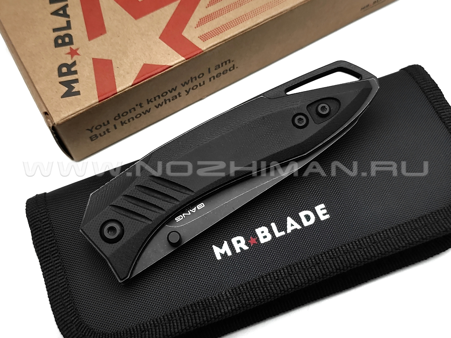 Mr.Blade нож Bang сталь D2 blackwash, рукоять G10 black