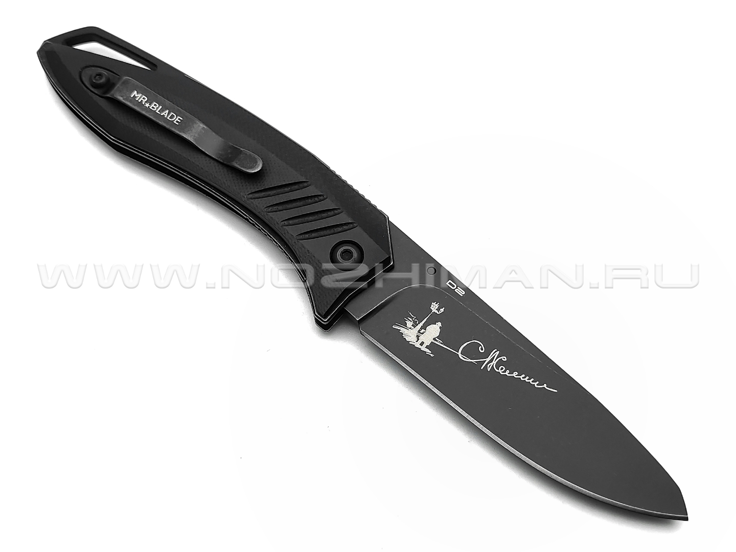 Mr.Blade нож Bang сталь D2 blackwash, рукоять G10 black (автограф Сергея Селина)