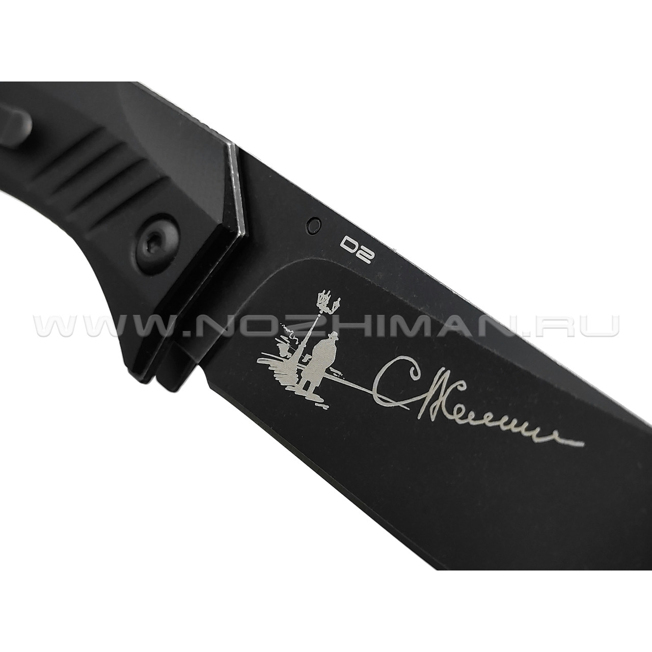 Mr.Blade нож Bang сталь D2 блэквош, рукоять G10 black (автограф Сергея Селина)