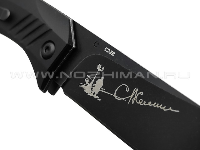 Mr.Blade нож Bang сталь D2 blackwash, рукоять G10 black (автограф Сергея Селина)