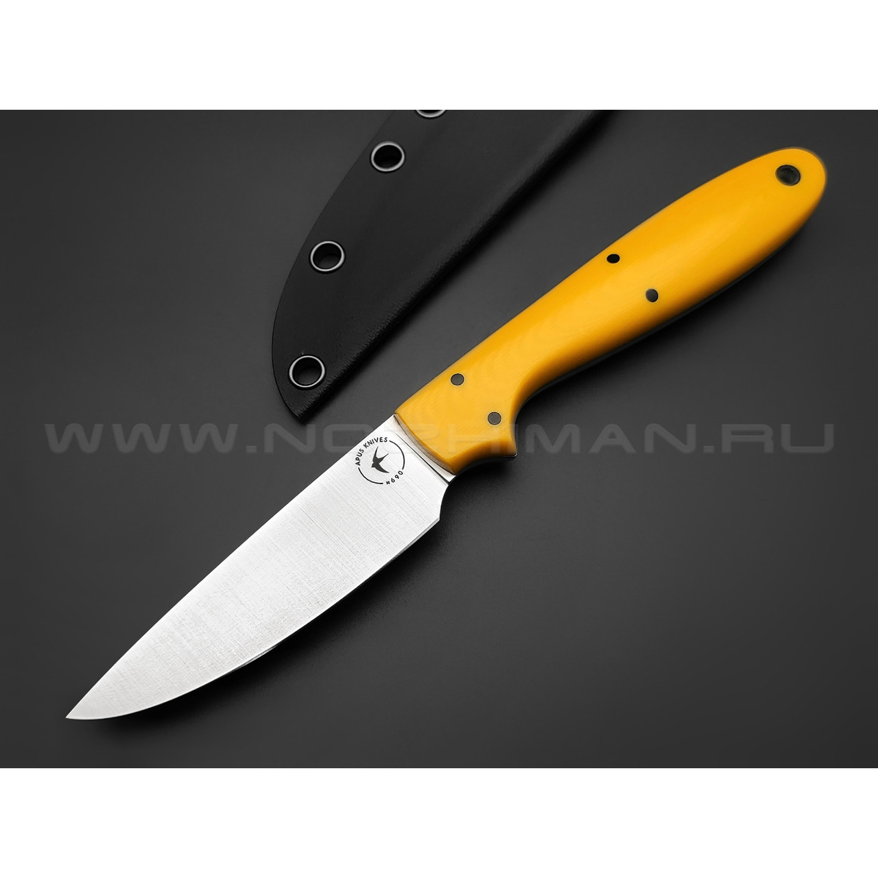 Апус нож Wilson сталь N690 satin, рукоять G10 Yellow