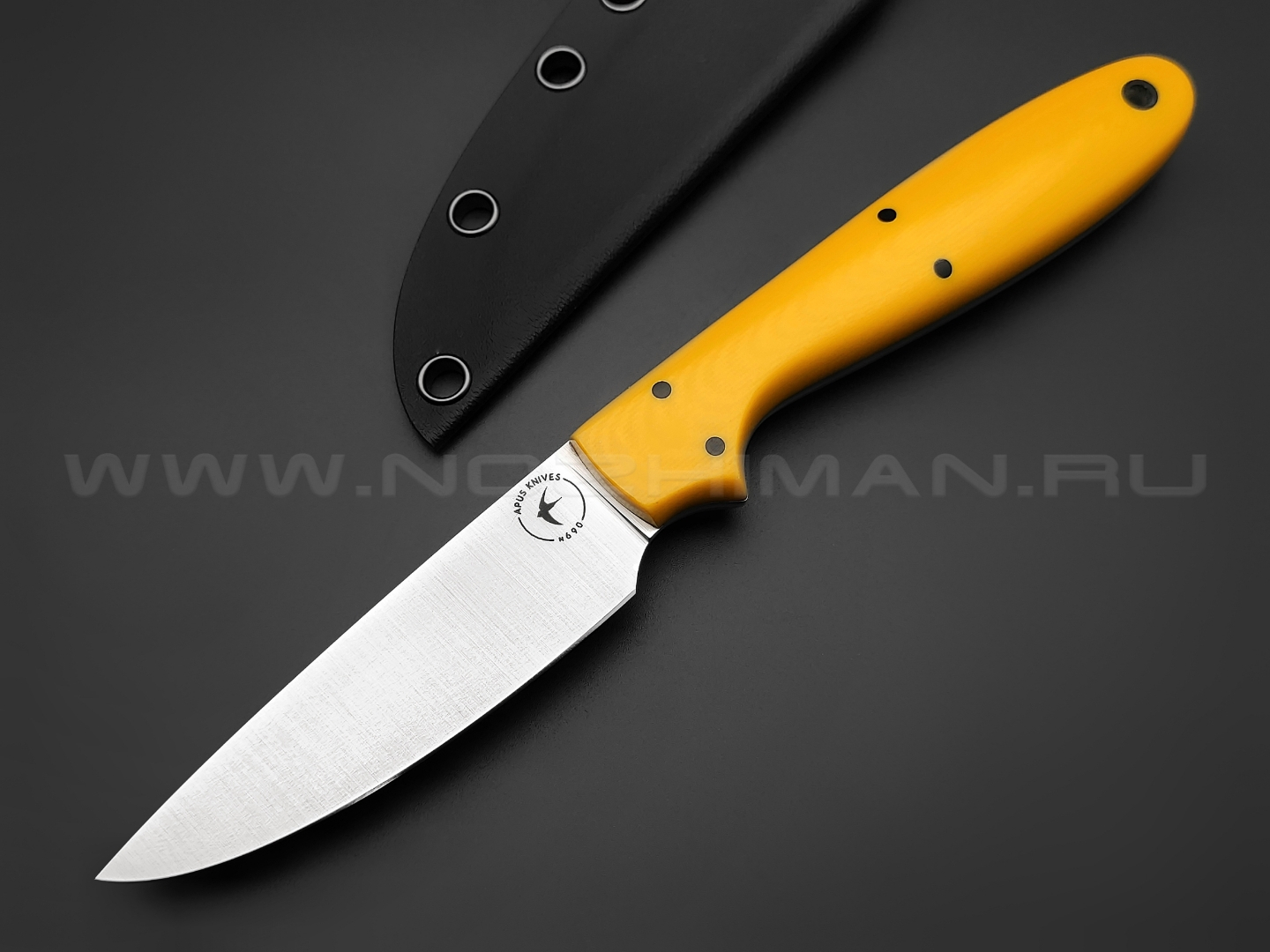Apus Knives нож Wilson сталь N690 satin, рукоять G10 Yellow