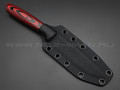 Apus Knives нож Toothpick сталь K110, рукоять G10 black & red