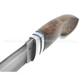 Нож "НЛВ51" ламинированный дамаск, рукоять карельская береза (Кузница Васильева)