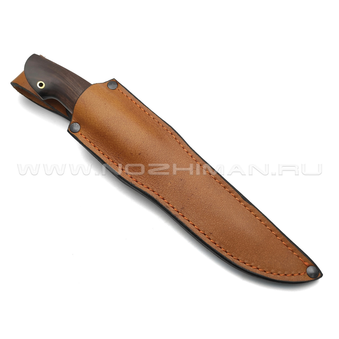 Нож "НЛВ53" ламинат S390, рукоять палисандр, позвонок кита, мокумэ-гане (Кузница Васильева)