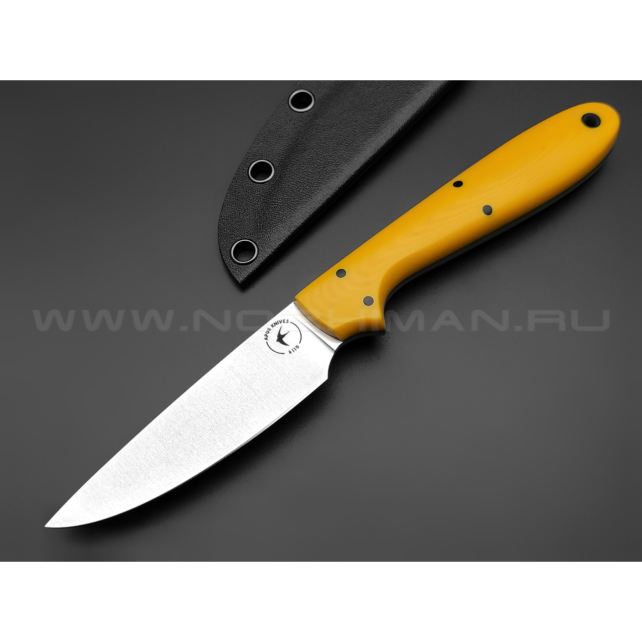 Апус нож Wilson сталь K110 satin, рукоять G10 Yellow