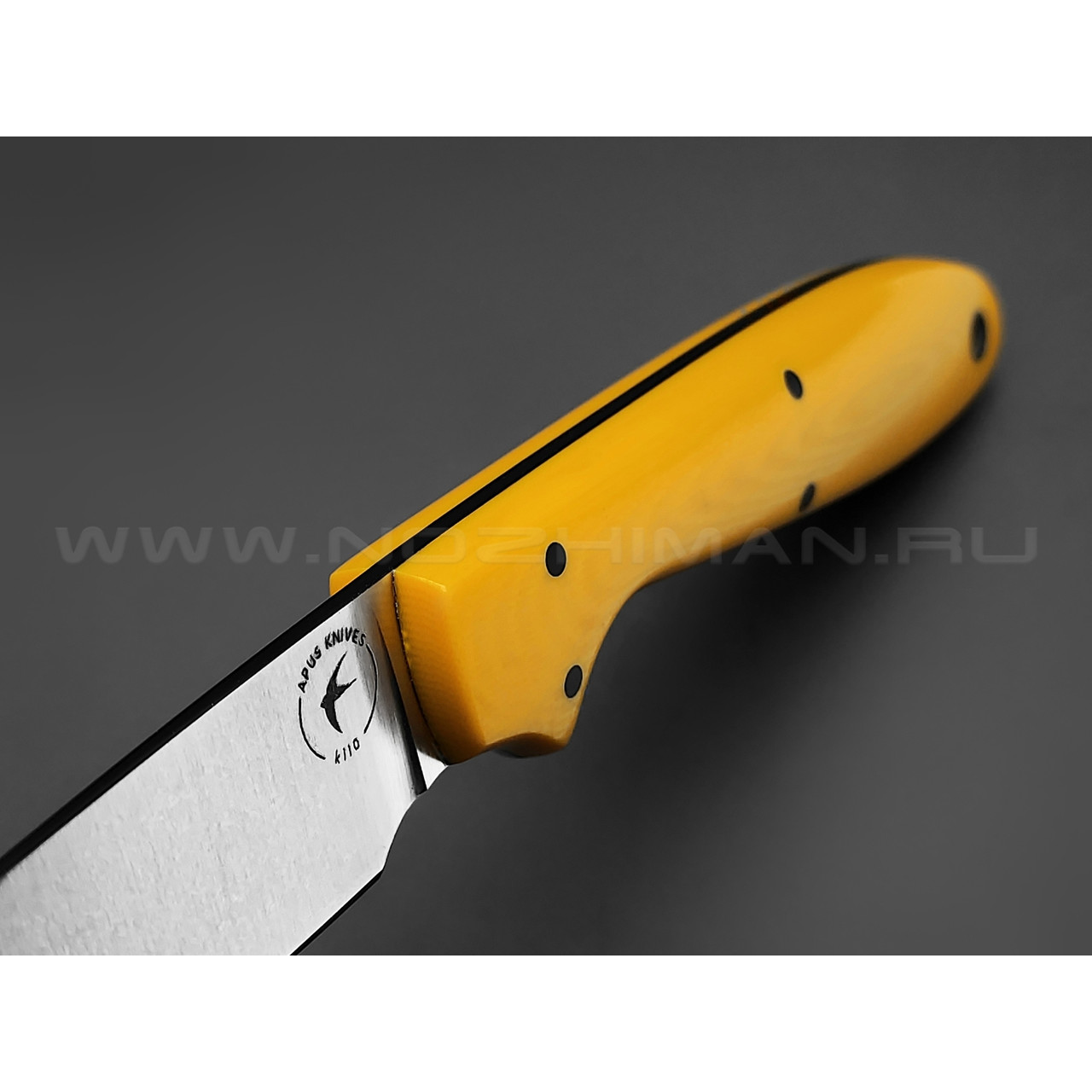 Апус нож Wilson сталь K110 satin, рукоять G10 Yellow