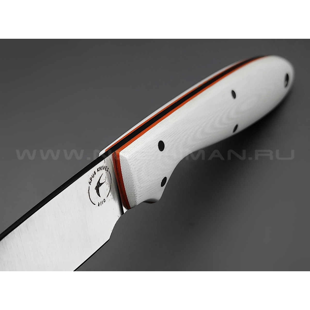 Апус нож Wilson сталь K110, рукоять G10 white & red