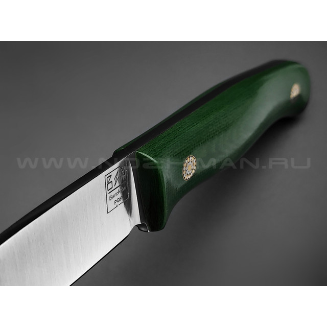 ZH Knives нож "Топь" сталь PGK, рукоять Micarta green